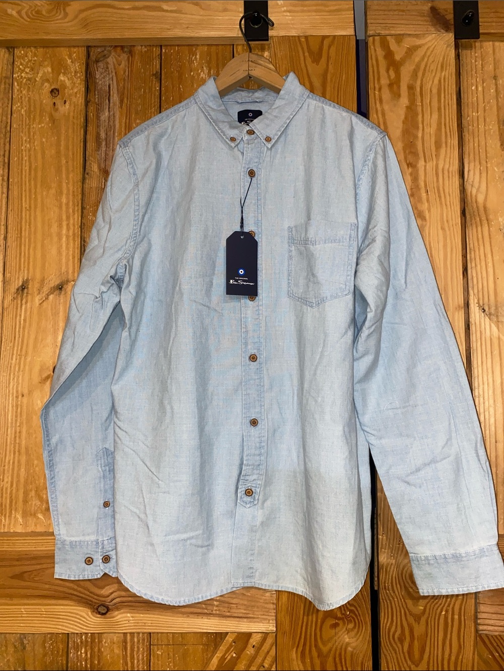 Ben Sherman Dusky Blue Button-Up Shirt